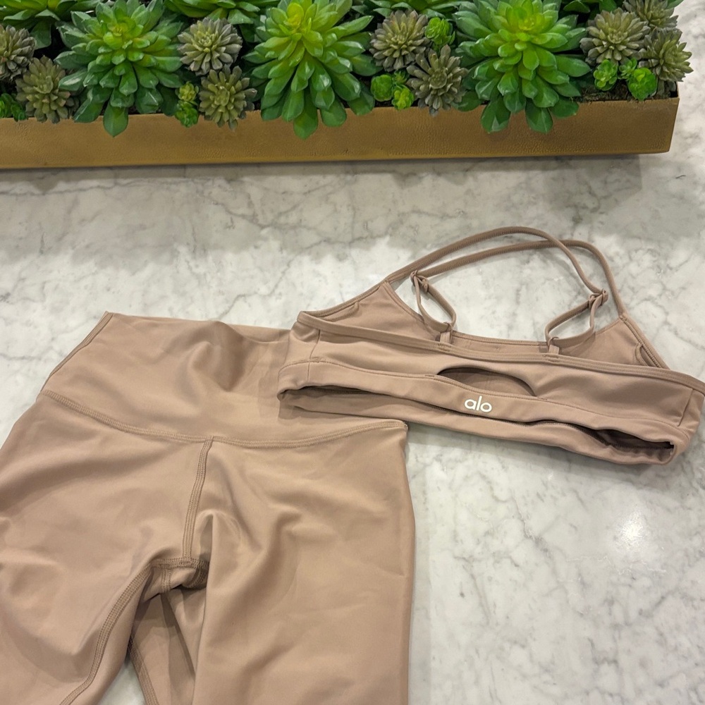 7/8 High waist Airlift Tan Leggings XS - Picture 6 of 6